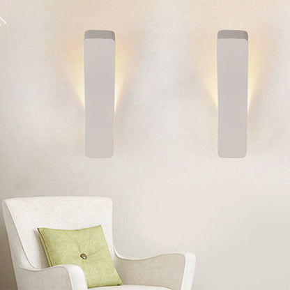 Modern Minimalist Curved Rectangle Iron Shade 1-Light Wall Sconce Lamp For Living Room