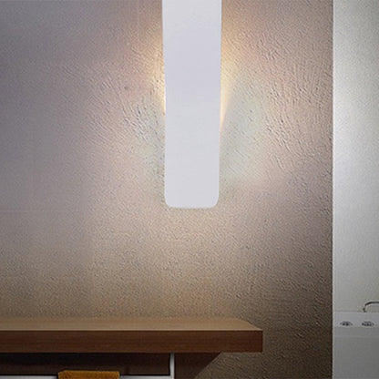 Modern Minimalist Curved Rectangle Iron Shade 1-Light Wall Sconce Lamp For Living Room