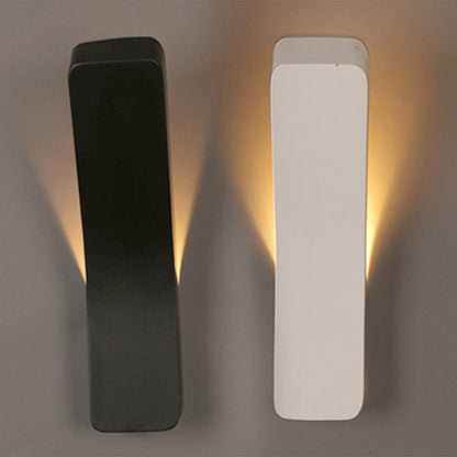 Modern Minimalist Curved Rectangle Iron Shade 1-Light Wall Sconce Lamp For Living Room