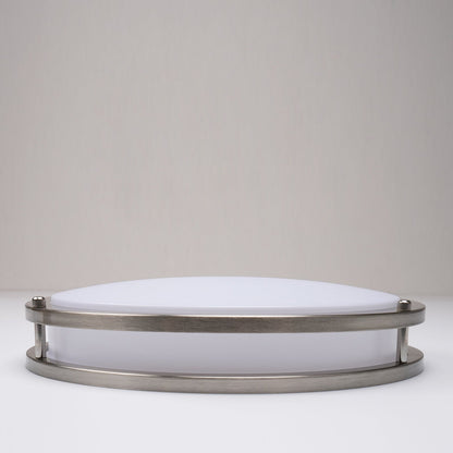 Modern Simplicity Round Iron PVC LED Flush Mount Ceiling Light For Living Room