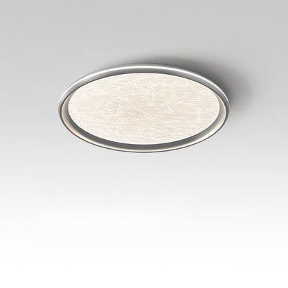 Modern Minimalist Round Water Ripple Aluminum Iron Acrylic LED Flush Mount Ceiling Light For Living Room