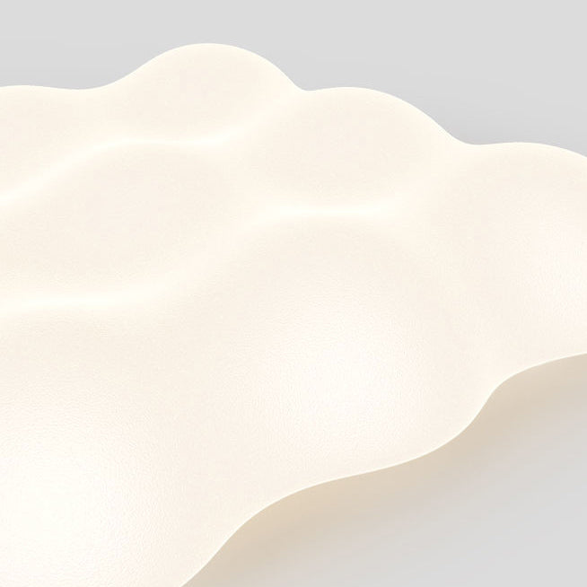 Modern Minimalist Square Cloud Shape Iron PE LED Flush Mount Ceiling Light For Bedroom