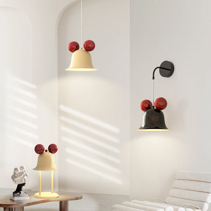 Contemporary Creative Round Bell Shape Iron 1-Light Wall Sconce Lamp For Bedroom
