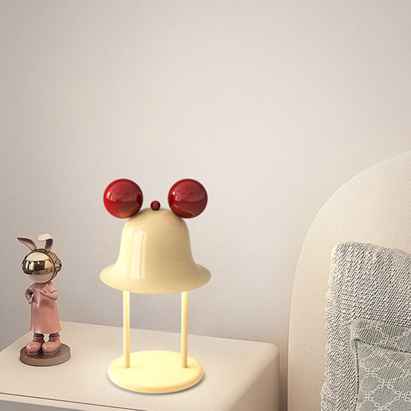 Contemporary Creative Cylinder Bell Shape Iron Shade 1-Light Table Lamp For Bedroom