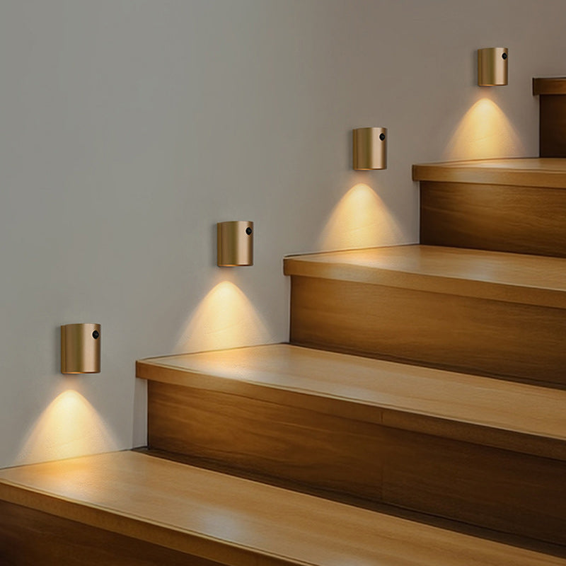 Modern Minimalist Charge Electromagnetic Suction Cylinder Resin LED Wall Sconce Lamp For Bedroom