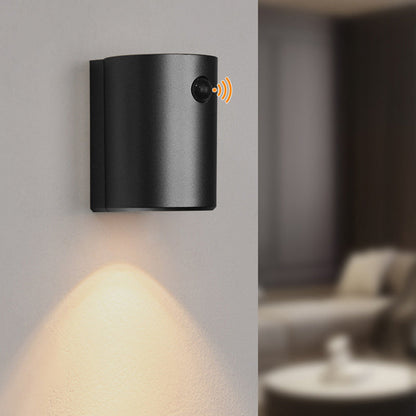 Modern Minimalist Charge Electromagnetic Suction Cylinder Resin LED Wall Sconce Lamp For Bedroom