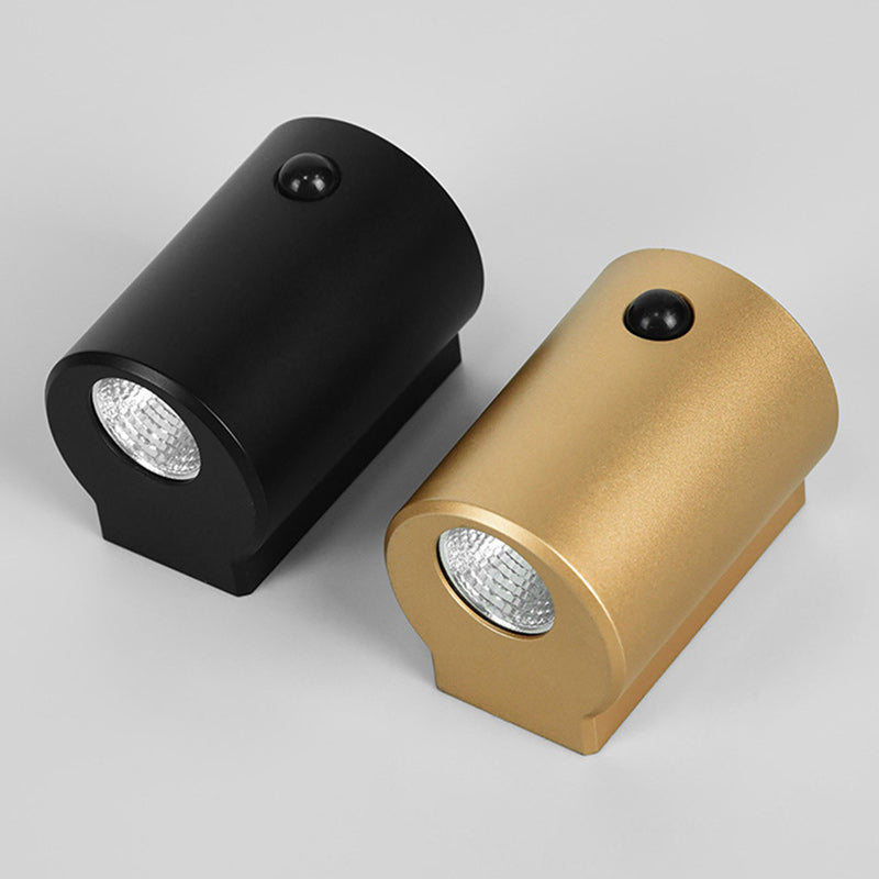 Modern Minimalist Charge Electromagnetic Suction Cylinder Resin LED Wall Sconce Lamp For Bedroom