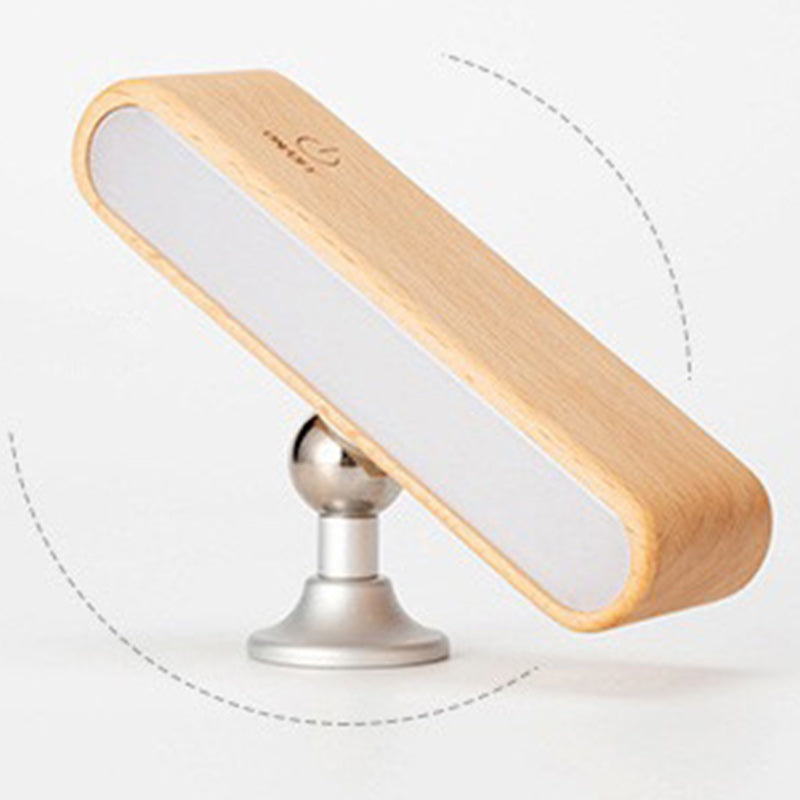 Modern Minimalist Magnetic Rectangular Wood LED Wall Sconce Lamp For Bedroom