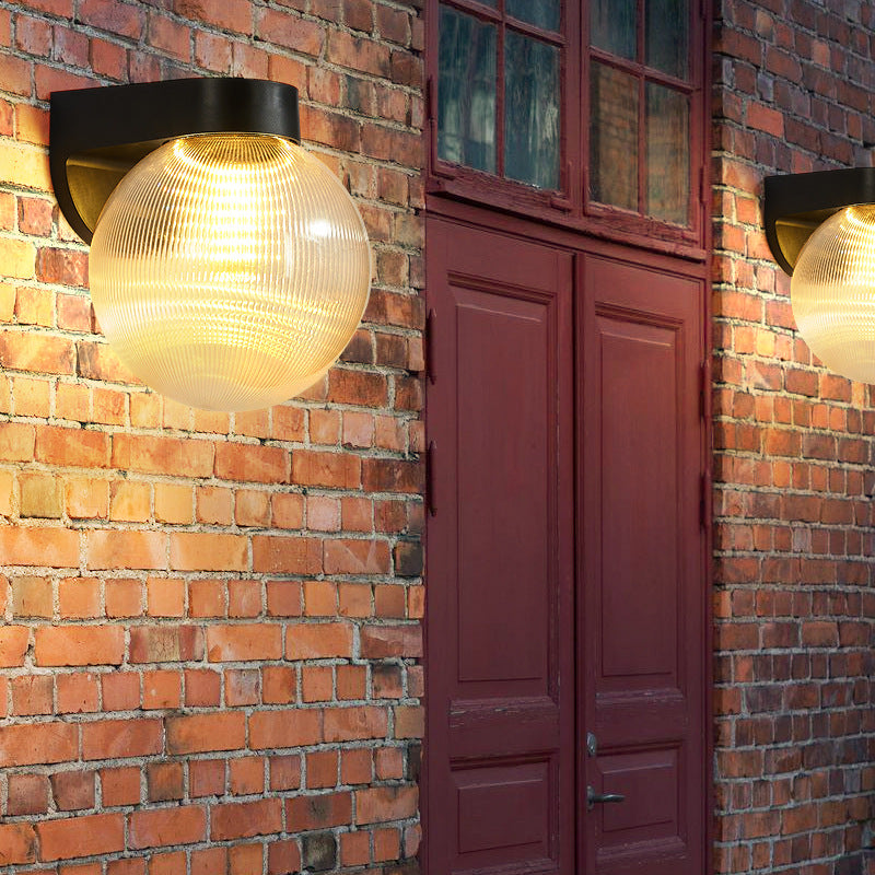 Modern Simplicity Waterproof Orb Polycarbonate Acrylic 1-Light Wall Sconce Lamp For Outdoor Patio