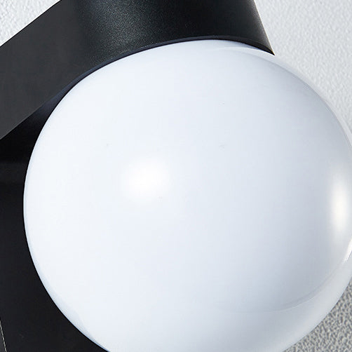 Modern Simplicity Waterproof Orb Polycarbonate Acrylic 1-Light Wall Sconce Lamp For Outdoor Patio