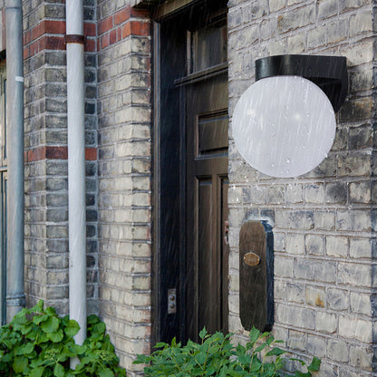 Modern Simplicity Waterproof Orb Polycarbonate Acrylic 1-Light Wall Sconce Lamp For Outdoor Patio