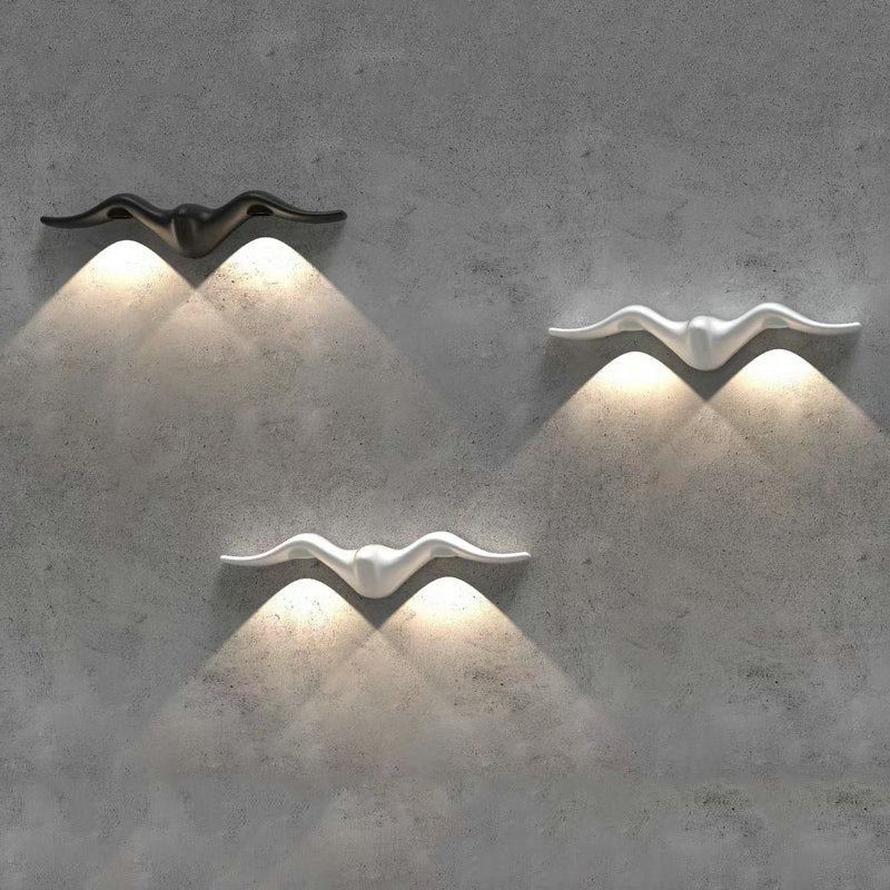 مصباح حائط LED من الألومنيوم بتصميم عصري ومبتكر مقاوم للماء للفناء الخارجي 