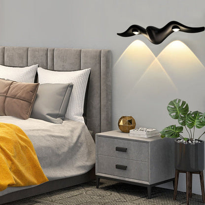 مصباح حائط LED من الألومنيوم بتصميم عصري ومبتكر مقاوم للماء للفناء الخارجي 