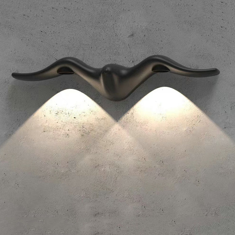 مصباح حائط LED من الألومنيوم بتصميم عصري ومبتكر مقاوم للماء للفناء الخارجي 