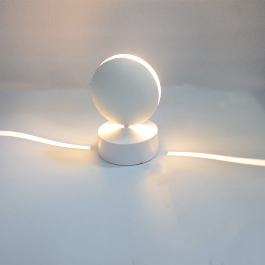 مصباح حائط LED دائري بيضاوي الشكل من الألومنيوم والأكريليك بتصميم عصري بسيط لغرفة المعيشة 