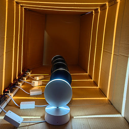 مصباح حائط LED دائري بيضاوي الشكل من الألومنيوم والأكريليك بتصميم عصري بسيط لغرفة المعيشة 