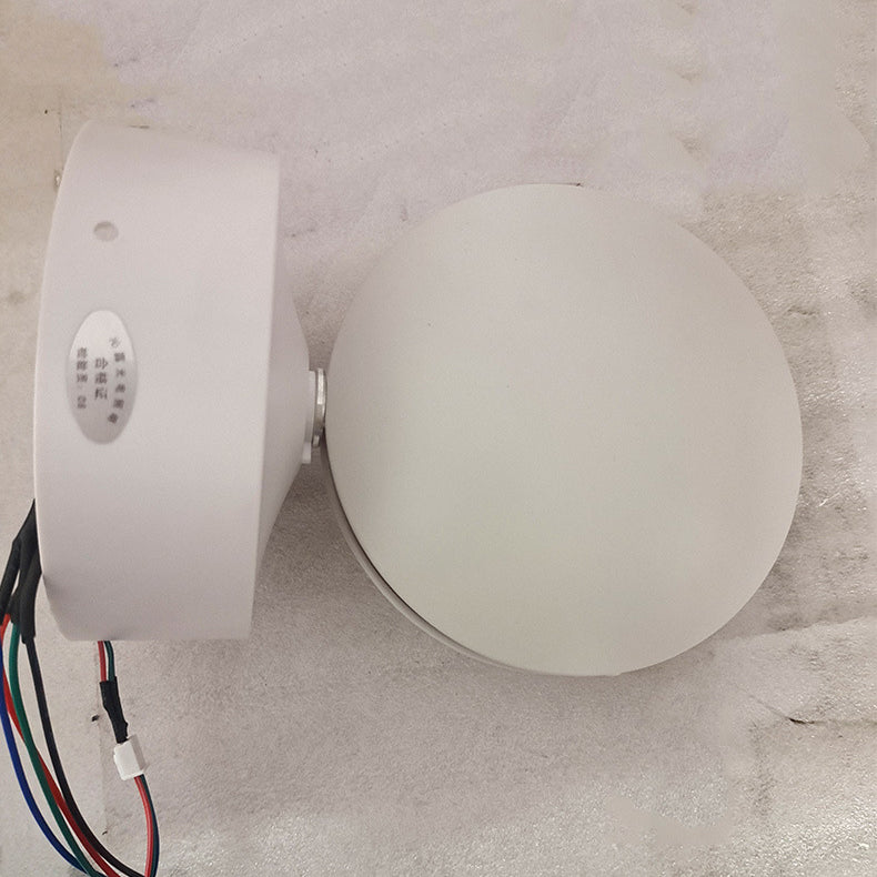 مصباح حائط LED دائري بيضاوي الشكل من الألومنيوم والأكريليك بتصميم عصري بسيط لغرفة المعيشة 