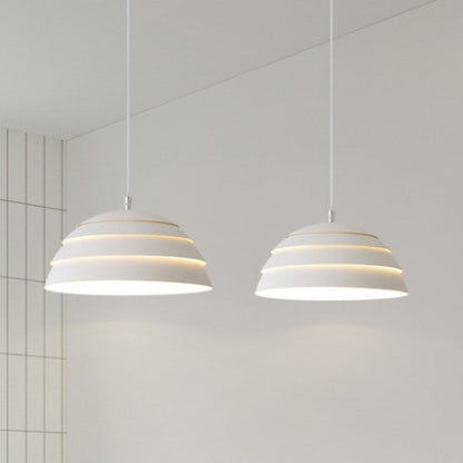 Modern Minimalist Half Circle Dome Iron 1-Light Pendant Light For Living Room