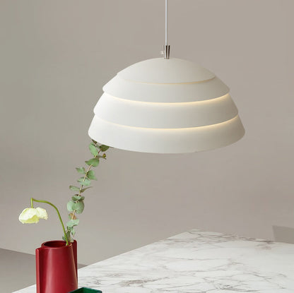 Modern Minimalist Half Circle Dome Iron 1-Light Pendant Light For Living Room