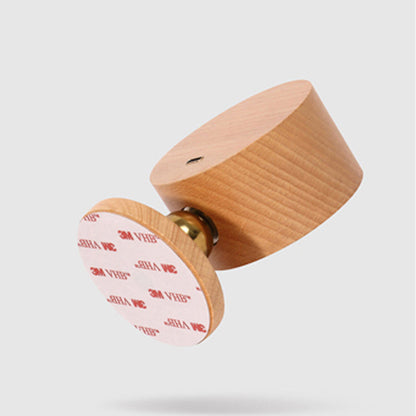 Modern Minimalist USB Rechargeable Round Metal Solid Wood Plastic LED Wall Sconce Lamp For Bedroom