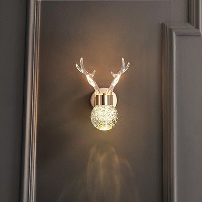 مصباح حائط LED مصنوع من الألومنيوم والكريستال والأكريليك بتصميم دائري بسيط لغرفة المعيشة 