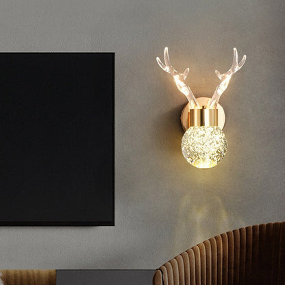 مصباح حائط LED مصنوع من الألومنيوم والكريستال والأكريليك بتصميم دائري بسيط لغرفة المعيشة 
