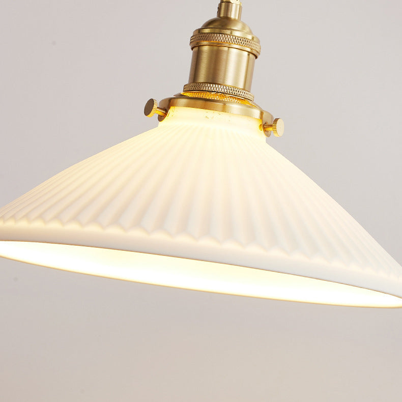 Traditional Vintage Retractable Pole Round Trapezoidal Iron Wood Glass 1-Light Wall Sconce Lamp For Bedroom