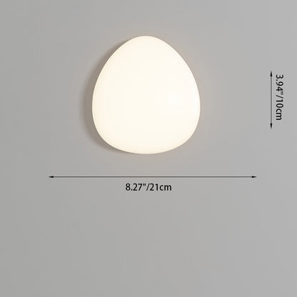 Modern Minimalist Water Drop Shape Iron PE Plastic LED Wall Sconce Lamp For Bedroom