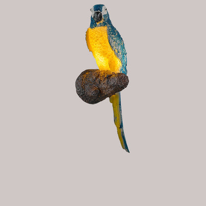 Modern Art Deco Owl Parrot Lizard Resin 1-Light Wall Sconce Lamp For Living Room