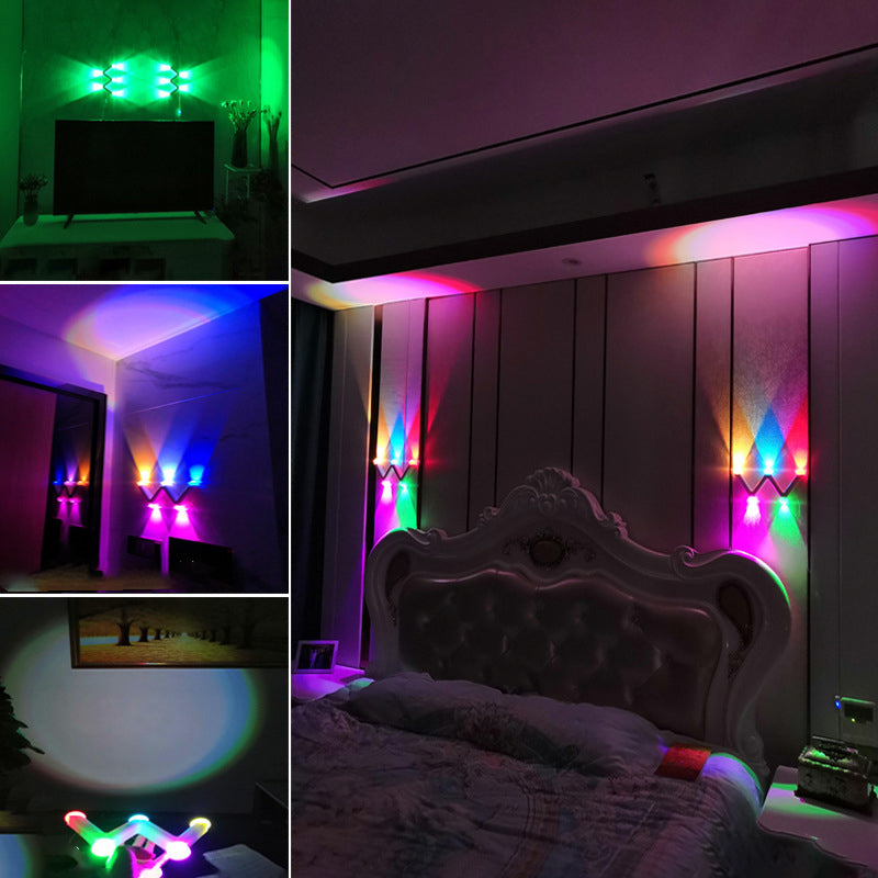 Modern Minimalist Line W Shape ABS Acrylic LED Wall Sconce Lamp For Bedroom