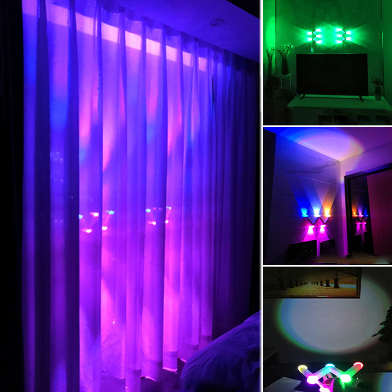 Modern Minimalist Line W Shape ABS Acrylic LED Wall Sconce Lamp For Bedroom