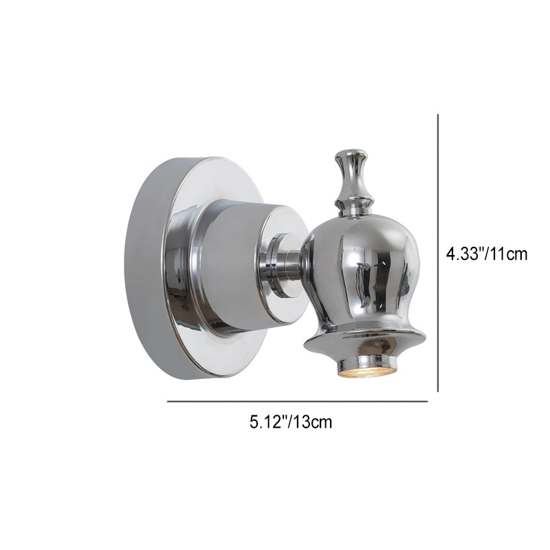 Contemporary Creative Round Faucet Iron 1-Light Wall Sconce Lamp For Bedroom