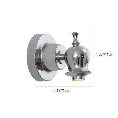 Contemporary Creative Round Faucet Iron 1-Light Wall Sconce Lamp For Bedroom