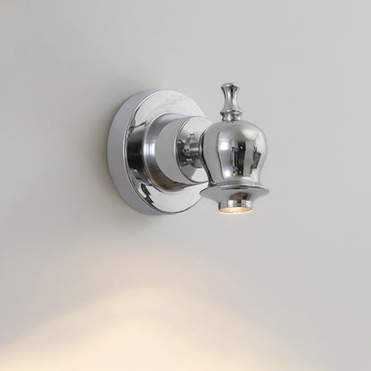 Contemporary Creative Round Faucet Iron 1-Light Wall Sconce Lamp For Bedroom