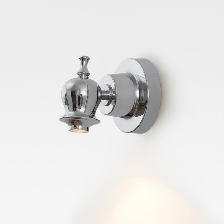 Contemporary Creative Round Faucet Iron 1-Light Wall Sconce Lamp For Bedroom