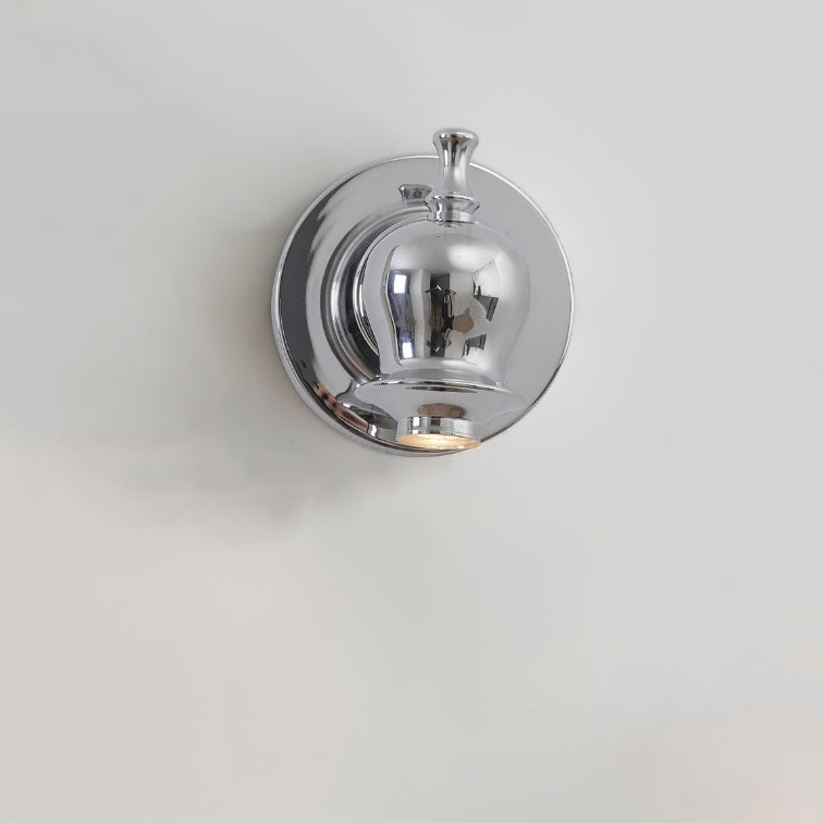 Contemporary Creative Round Faucet Iron 1-Light Wall Sconce Lamp For Bedroom
