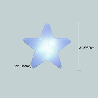 Modern Art Deco Solar Rechargeable Star PE LED Outdoor Light for Garden