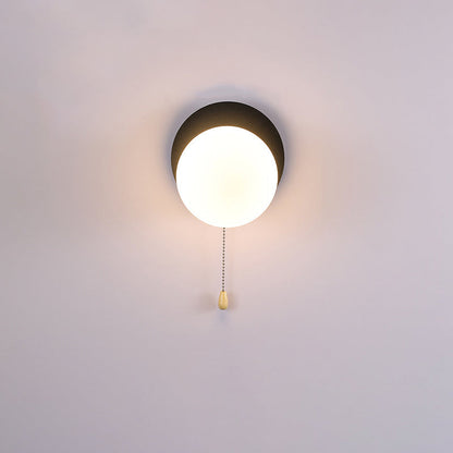 Modern Minimalist Round Square Triangle Orb Iron Glass 1-Light Wall Sconce Lamp For Living Room
