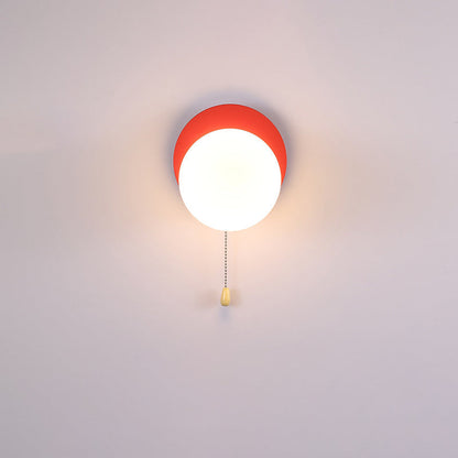 Modern Minimalist Round Square Triangle Orb Iron Glass 1-Light Wall Sconce Lamp For Living Room