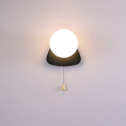 Modern Minimalist Round Square Triangle Orb Iron Glass 1-Light Wall Sconce Lamp For Living Room