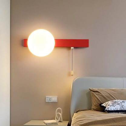 Modern Minimalist Round Square Triangle Orb Iron Glass 1-Light Wall Sconce Lamp For Living Room