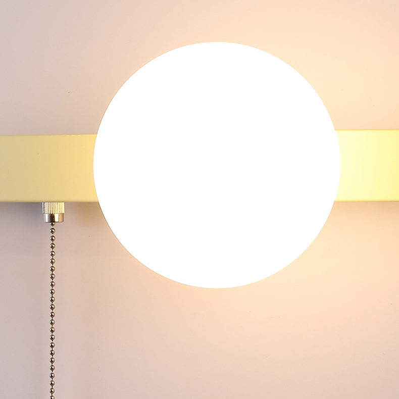 Modern Minimalist Round Square Triangle Orb Iron Glass 1-Light Wall Sconce Lamp For Living Room