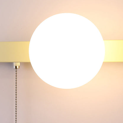 Modern Minimalist Round Square Triangle Orb Iron Glass 1-Light Wall Sconce Lamp For Living Room