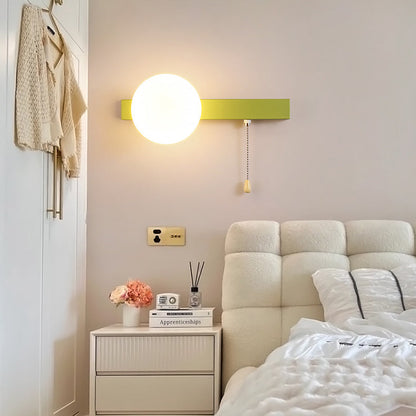 Modern Minimalist Round Square Triangle Orb Iron Glass 1-Light Wall Sconce Lamp For Living Room