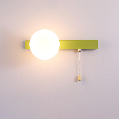 Modern Minimalist Round Square Triangle Orb Iron Glass 1-Light Wall Sconce Lamp For Living Room