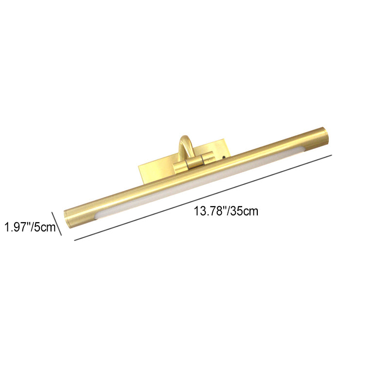 Modern Minimalist Long Cylinder Iron PC Shade LED Vanity Light Wall Sconce Lamp For Bathroom