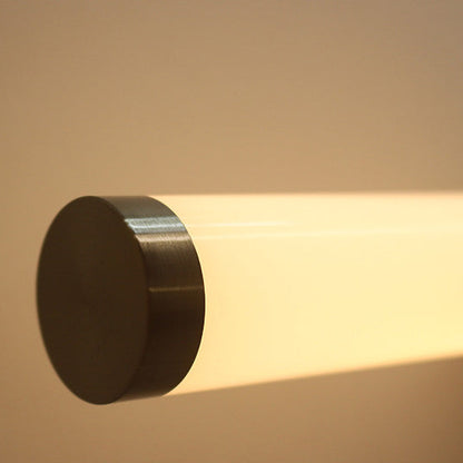 Modern Minimalist Cylindrical Iron Base Aluminum Acrylic Shade LED Vanity Lamp Wall Sconce Lamp For Bathroom