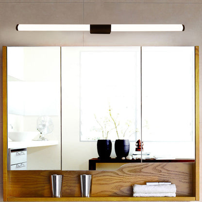 Modern Minimalist Cylindrical Iron Base Aluminum Acrylic Shade LED Vanity Lamp Wall Sconce Lamp For Bathroom