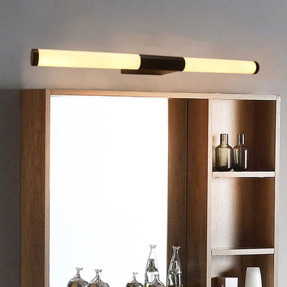 Modern Minimalist Cylindrical Iron Base Aluminum Acrylic Shade LED Vanity Lamp Wall Sconce Lamp For Bathroom
