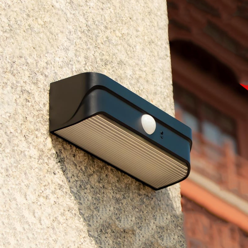 Modern Simplicity Solar Waterproof Rectangular ABS PC LED Wall Sconce Lamp For Outdoor Patio